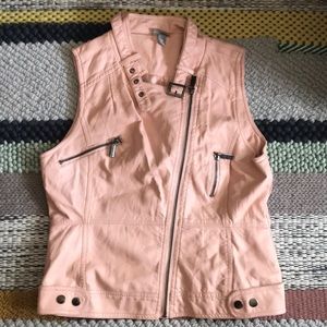 Pleather Pink Vest
